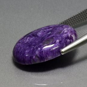 15,03 ctw natürlicher violetter Charoit, Oval Schliff, Lichtundurchlässig
