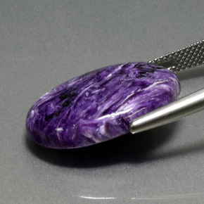13,86 ctw natürlicher violetter Charoit, Oval Schliff, Lichtundurchlässig