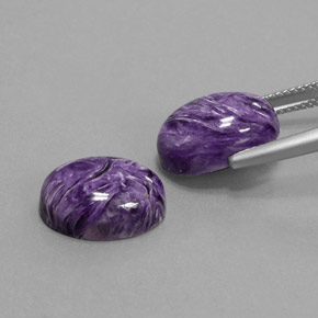  ct natürliche Violet Charoit-Edelsteine, Oval Schliff, Lichtundurchlässig