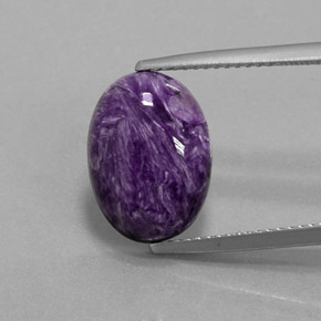 5,50 ctw natürlicher violetter Charoit, Oval Schliff, Lichtundurchlässig