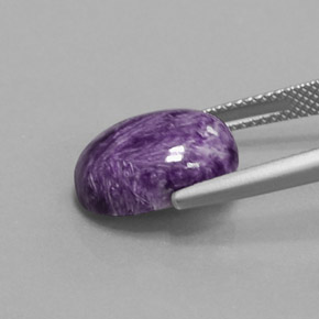 5,50 ctw natürlicher violetter Charoit, Oval Schliff, Lichtundurchlässig