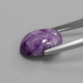 5,36 ctw natürlicher violetter Charoit, Oval Schliff, Lichtundurchlässig