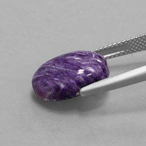 5,59 ctw natürlicher violetter Charoit, Oval Schliff, Lichtundurchlässig