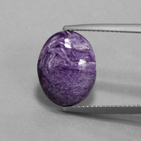 4,89 ctw natürlicher violetter Charoit, Oval Schliff, Lichtundurchlässig