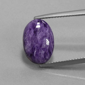 4,77 ctw natürlicher violetter Charoit, Oval Schliff, Lichtundurchlässig