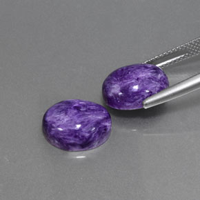 ct natürliche violetter Charoit-Edelsteine, Oval Schliff, Lichtundurchlässig