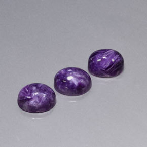  ct natürliche Violet Charoit-Edelsteine, Oval Schliff, Lichtundurchlässig