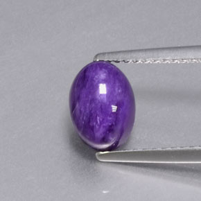 1,96 ctw natürlicher violetter Charoit, Oval Schliff, Lichtundurchlässig