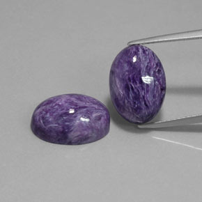  ct natürliche violetter Charoit-Edelsteine, Oval Schliff, Lichtundurchlässig