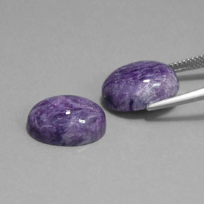  ct natürliche violetter Charoit-Edelsteine, Oval Schliff, Lichtundurchlässig