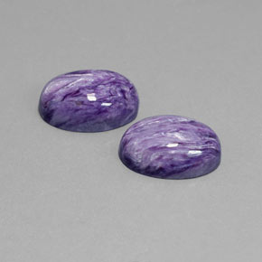  ct natürliche Violett Charoit-Edelsteine, Oval Schliff, Lichtundurchlässig
