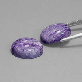  ct natürliche Violett Charoit-Edelsteine, Oval Schliff, Lichtundurchlässig