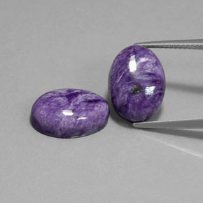  ct natürliche violetter Charoit-Edelsteine, Oval Schliff, Lichtundurchlässig