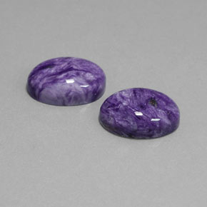  ct natürliche violetter Charoit-Edelsteine, Oval Schliff, Lichtundurchlässig