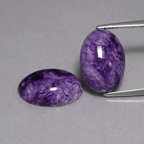  ct natürliche violetter Charoit-Edelsteine, Oval Schliff, Lichtundurchlässig