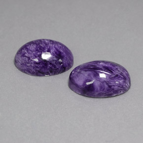  ct natürliche Violet Charoit-Edelsteine, Oval Schliff, Lichtundurchlässig