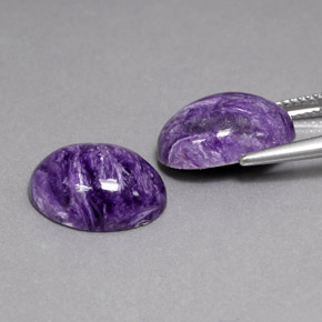  ct natürliche Violet Charoit-Edelsteine, Oval Schliff, Lichtundurchlässig