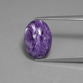 5,52 ctw natürlicher violetter Charoit, Oval Schliff, Lichtundurchlässig