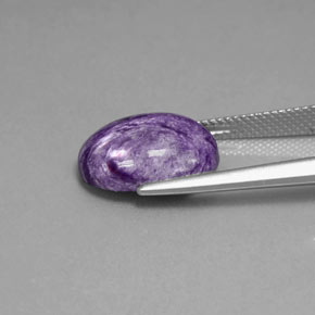 5,52 ctw natürlicher violetter Charoit, Oval Schliff, Lichtundurchlässig