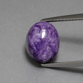 4,43 ctw natürlicher violetter Charoit, Oval Schliff, Lichtundurchlässig