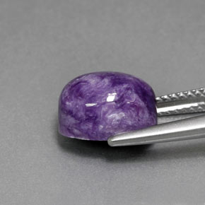 4,43 ctw natürlicher violetter Charoit, Oval Schliff, Lichtundurchlässig