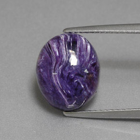 5,56 ctw natürlicher violetter Charoit, Oval Schliff, Lichtundurchlässig
