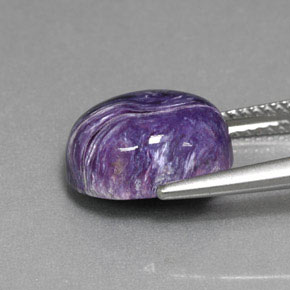 5,56 ctw natürlicher violetter Charoit, Oval Schliff, Lichtundurchlässig