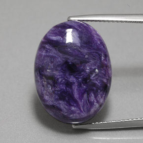 15,67 ctw natürlicher violetter Charoit, Oval Schliff, Lichtundurchlässig
