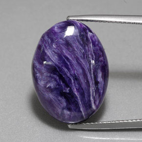 9,17 ctw natürlicher Violet Charoit, Oval Schliff, Lichtundurchlässig