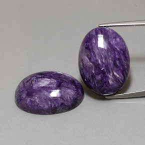  ct natürliche violetter Charoit-Edelsteine, Oval Schliff, Lichtundurchlässig