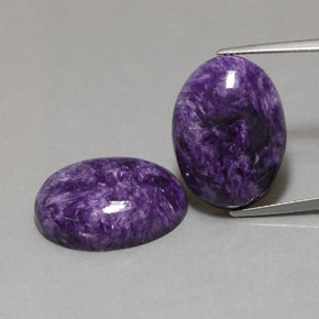  ct natürliche Violet Charoit-Edelsteine, Oval, Lichtundurchlässig