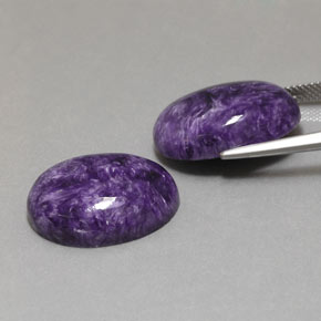  ct natürliche Violet Charoit-Edelsteine, Oval, Lichtundurchlässig