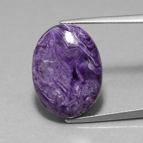 13,16 ctw natürlicher violetter Charoit, Oval Schliff, Lichtundurchlässig