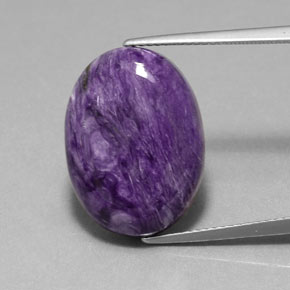 9,17 ctw natürlicher Violet Charoit, Oval Schliff, Lichtundurchlässig
