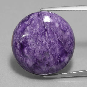 16,37 ctw natürlicher violetter Charoit, Rundschliff, Lichtundurchlässig