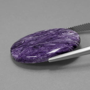 25,13 ctw natürlicher violetter Charoit, Oval Schliff, Lichtundurchlässig