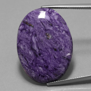 9,17 ctw natürlicher Violet Charoit, Oval Schliff, Lichtundurchlässig
