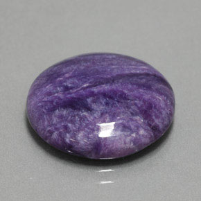 11,13 ctw natürlicher violetter Charoit, Rundschliff, Lichtundurchlässig