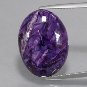13,56 ctw natürlicher violetter Charoit, Oval Schliff, Lichtundurchlässig