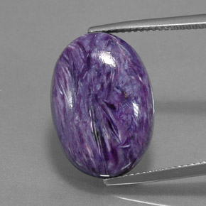 14,05 ctw natürlicher violetter Charoit, Oval Schliff, Lichtundurchlässig