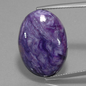 9,17 ctw natürlicher Violet Charoit, Oval Schliff, Lichtundurchlässig
