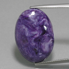 14,18 ctw natürlicher violetter Charoit, Oval Schliff, Lichtundurchlässig