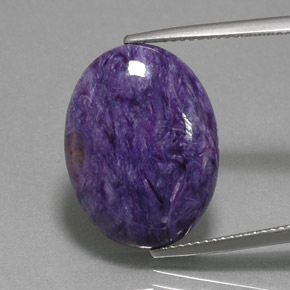 11,49 ctw natürlicher violetter Charoit, Oval Schliff, Lichtundurchlässig