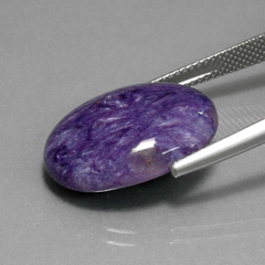 11,49 ctw natürlicher violetter Charoit, Oval Schliff, Lichtundurchlässig