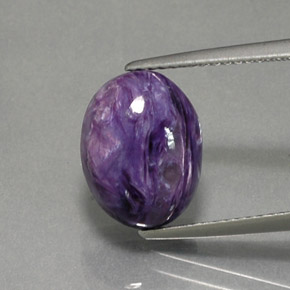 4,70 ctw natürlicher violetter Charoit, Oval Schliff, Lichtundurchlässig