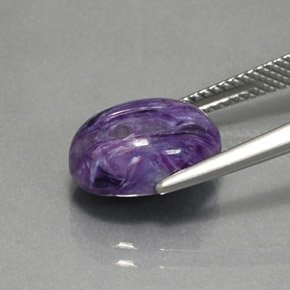 4,70 ctw natürlicher violetter Charoit, Oval Schliff, Lichtundurchlässig