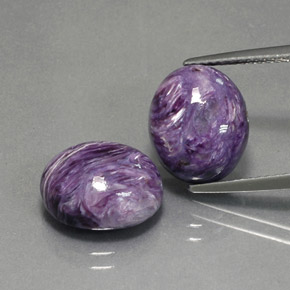  ct natürliche violetter Charoit-Edelsteine, Oval Schliff, Lichtundurchlässig