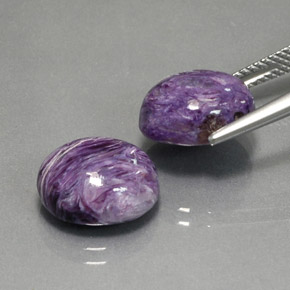  ct natürliche violetter Charoit-Edelsteine, Oval Schliff, Lichtundurchlässig