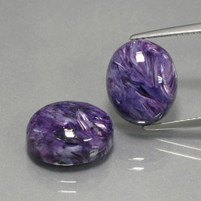  ct natürliche violetter Charoit-Edelsteine, Oval Schliff, Lichtundurchlässig
