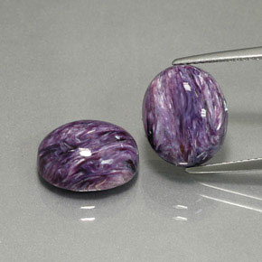  ct natürliche violetter Charoit-Edelsteine, Oval Schliff, Lichtundurchlässig